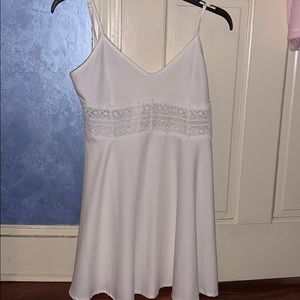 white dress with lace detail